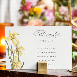 Numeração De Mesa Gráfico de Assentos de Casamento de Daffodil Amare