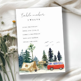 Numeração De Mesa Gráfico de Assentos de Casamento de Pinheiros de C