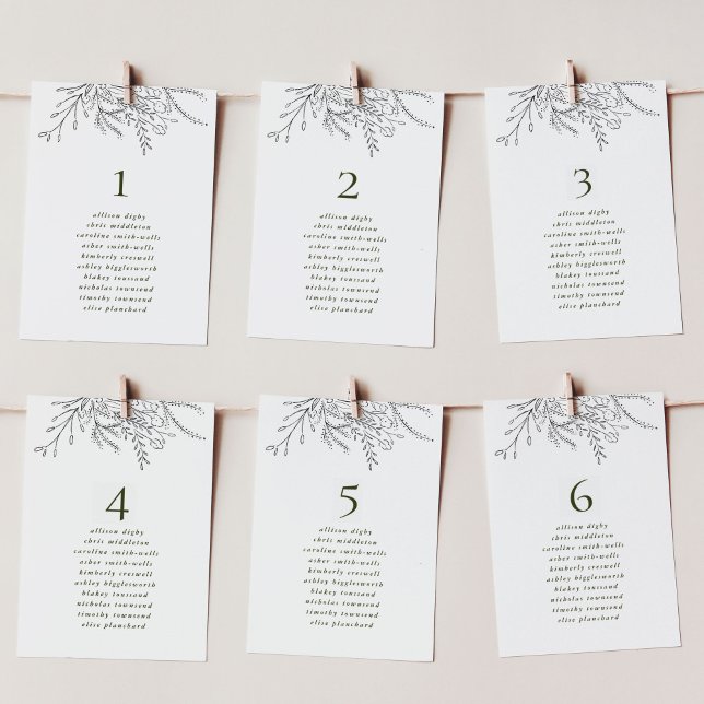 Numeração De Mesa Gráfico de Assentos de Mesa de Casamento de Buquê  (Overflowing bouquet floral wedding table number sign.)