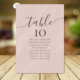 Numeração De Mesa Gráfico de Assentos de Mesa de Casamento de Caligr