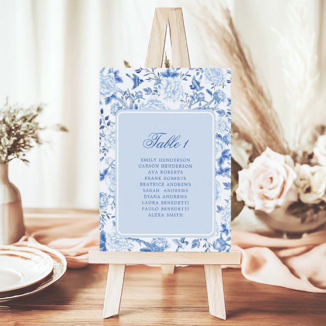 Numeração De Mesa Gráfico de Assentos Mesa Número Blue White Chinois (Criador carregado)