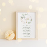 Numeração De Mesa Gráfico de Casamento de Casamentos com Granizo Aér<br><div class="desc">Design elegante com folhas de cor aquosa,  eucalipto,  folhas de ouro falso,  coroa. Use a ferramenta Personalizar para adicionar suas informações. Itens correspondentes podem ser encontrados na minha Coleção Botânica Eetérea.</div>