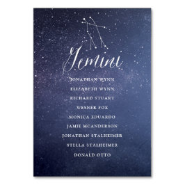 Numeração De Mesa Gráfico de Casamento de Constelação - Gemini