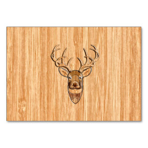 Numeração De Mesa Gráfico de madeira do estilo da grão dos cervos da