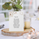 Numeração De Mesa Gráfico de Número de Tabela Floral Branco e Pérola<br><div class="desc">Vestir suas mesas de casamento ou festas com seu Gráfico de Número de Cartões da Tabela Floral Branca e Pérolas.</div>