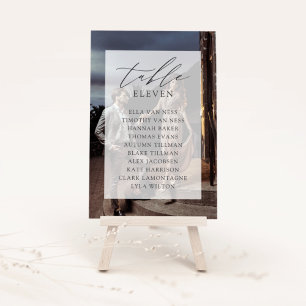 Numeração De Mesa Gráfico de Seções de Fotos de Casamento Elegante