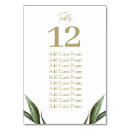 Numeração De Mesa Gráfico de Sentados da Mesa de Casamento Verde Rus
