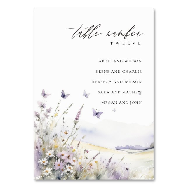 Numeração De Mesa Gráfico de Sentados de Casamentos de Borboleta de  (Frente)