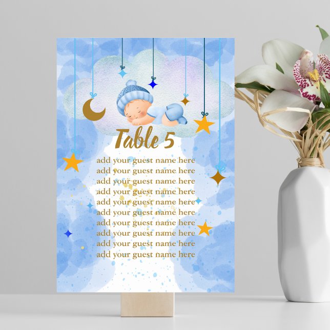 Numeração De Mesa Gráfico de Sentados Twinkle Twinkle Pequena Estrel (Criador carregado)