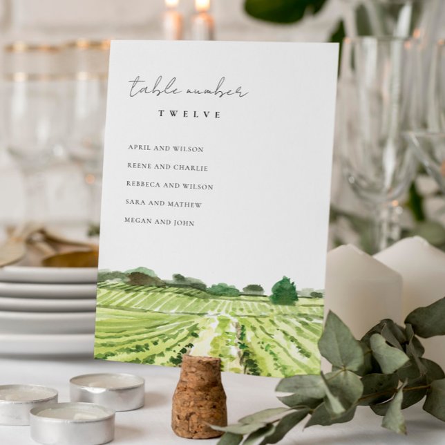 Numeração De Mesa Gráfico de Sentos de Casamentos de Vinhas (Criador carregado)