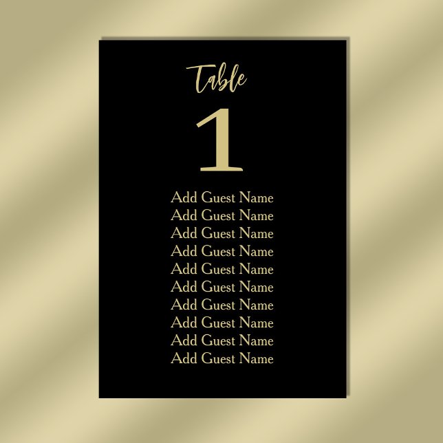 Numeração De Mesa Gráfico Sentado de Número Mínimo Simples de Tabela (Stylishly Personalize with Your Custom Table Number & Guest Names.)