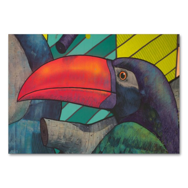 Numeração De Mesa Grafite táctil colorido (Frente)