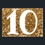 Numeração De Mesa Grande Número Moderno Faux Dourada Glitter<br><div class="desc">Crie os seus números da mesa de casamento com o formato horizontal. Você pode escolher um rosto ou cor diferente para se adequar à sua suíte de casamento ou evento especial. Estilhador de estilo de confete dourado com um número branco. Casamento com ouro.</div>