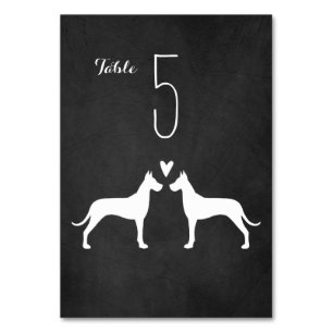 Numeração De Mesa Grande Recepção de casamento de Silhouettes Cachor