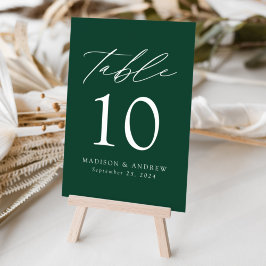 Numeração De Mesa Green Modern Elegance Wedding