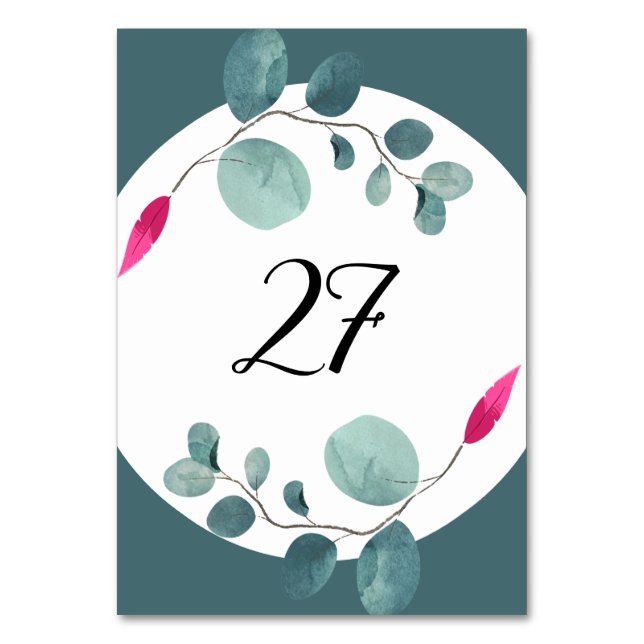 Numeração De Mesa Greenery Wild Forest Vibe (Frente)