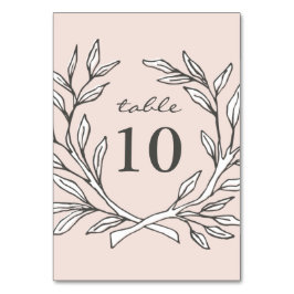 Numeração De Mesa Grinalda Rústica Rosa Recepção de Casamento Número
