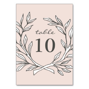 Numeração De Mesa Grinalda Rústica Rosa Recepção de Casamento Número