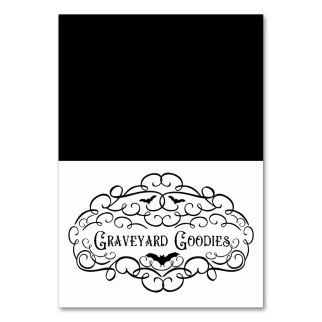 Numeração De Mesa Guloseimas do Cemitério Tenda de Comida de Hallowe (Frente)