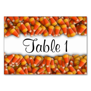 Numeração De Mesa Halloween Candy Corn