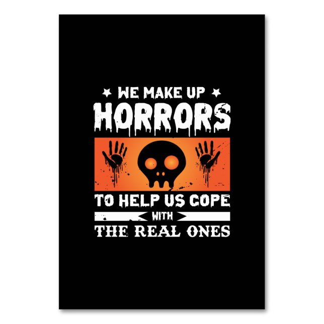 Numeração De Mesa Halloween Nós Compensamos Horrores (Frente)
