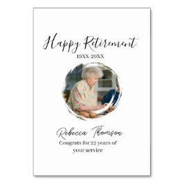 Numeração De Mesa Happy retirement year name circle photo retired