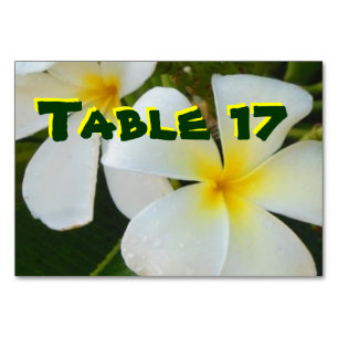 Numeração De Mesa Hawaiian Plumerias