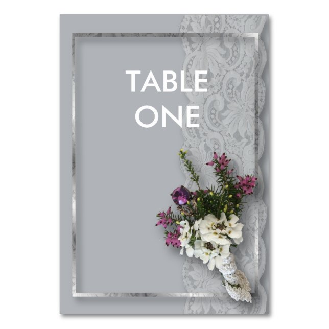 Numeração De Mesa Heather e Lace (Frente)