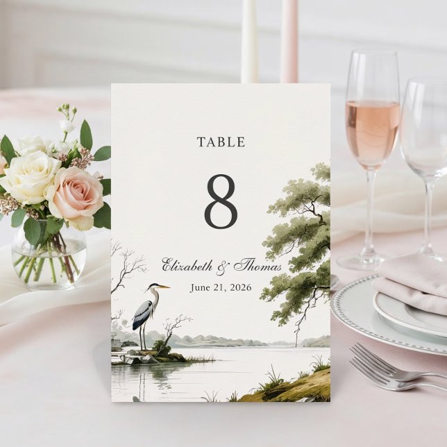 Numeração De Mesa Heron Toile French Country Wedding (Criador carregado)