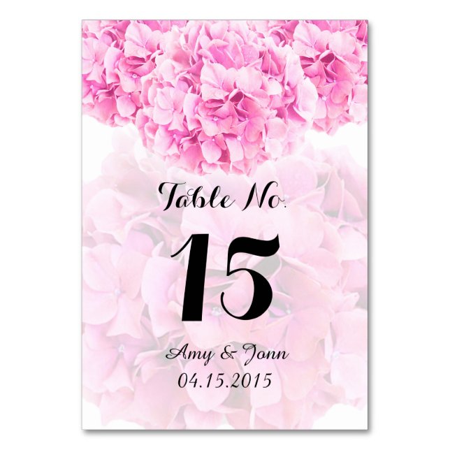 Numeração De Mesa Hidrangea números das mesas de casamento hidrangea (Frente)