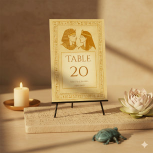 Numeração De Mesa Hieróglifos Antigos Rei & Rainha Casamento Egípcio