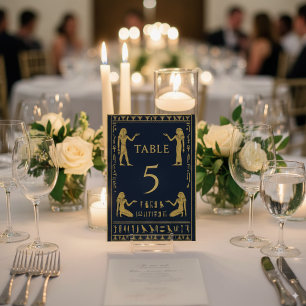 Numeração De Mesa Hieróglifos Egípcios & Faraó – Editável