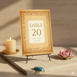 Numeração De Mesa Hieroglyphic Motifs Papyrus Ancient Egypt Wedding