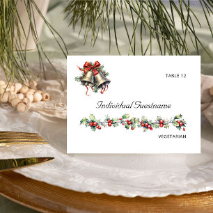 Numeração De Mesa Holly Bells Casamento no inverno Nome Convidado Ca