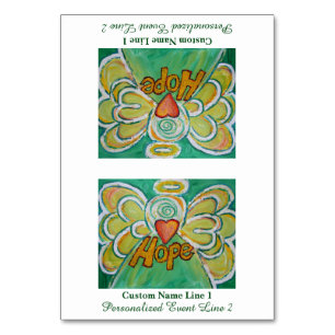 Numeração De Mesa Hope Inspiron Word Angel Mesa Tent Card