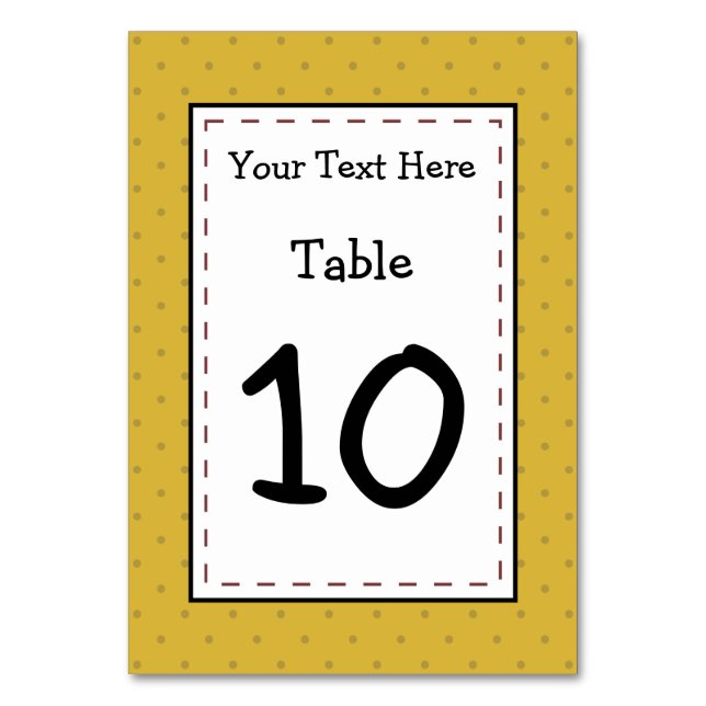 Numeração De Mesa Hora da Festa de Batata Feliz (Frente)