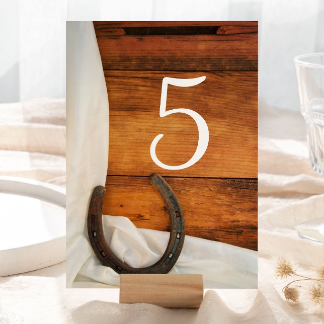 Numeração De Mesa Horsferes e Satin Western Wedding Table Numbers (Criador carregado)