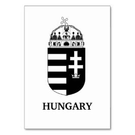 Numeração De Mesa Hungarian Coat of Arms Contemporary Monochrome Art