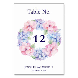 Numeração De Mesa Hydrangea Número da Tabela de Casamento