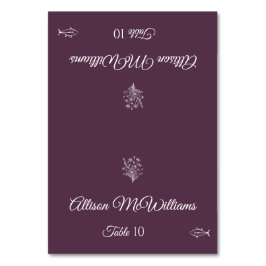 Numeração De Mesa Ícone De Peixe De Elegância De Flor Selvagem De Ca