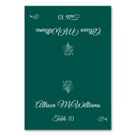 Numeração De Mesa Ícone De Peixe De Elegância De Flor Selvagem De Ca