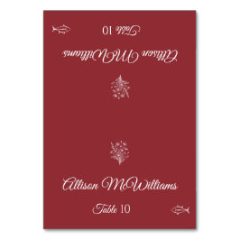 Numeração De Mesa Ícone De Peixe De Elegância De Flor Selvagem De Ca