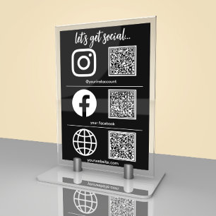 Numeração De Mesa Ícone Triplo E Código QR Código Comercial Mídia So