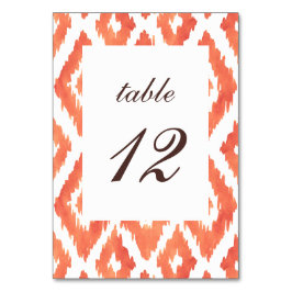 Numeração De Mesa Ikat Laranja