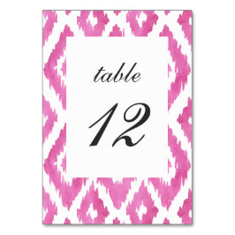 Numeração De Mesa Ikat Rosa Quente