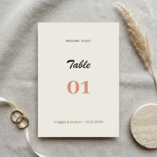 Numeração De Mesa Ilustração de Papelaria de Casamento Boho Abstra