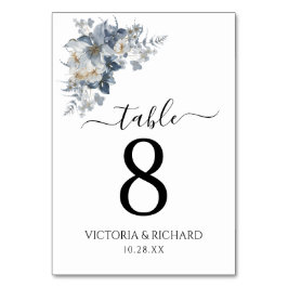 Numeração De Mesa ilustração em aquarela rústica de um floral 