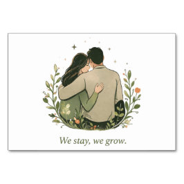 Numeração De Mesa Ilustração Romântica de Amor pela Natureza