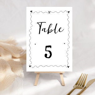 Numeração De Mesa Ilustrações de Linha Escrivível Desenhada à Mão Ca