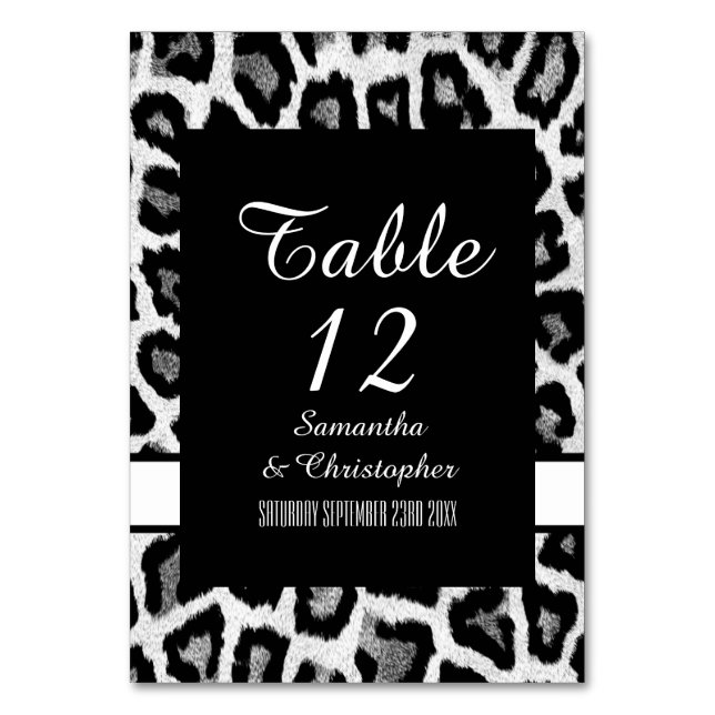 Numeração De Mesa Impressão em branco e em preto (Frente)